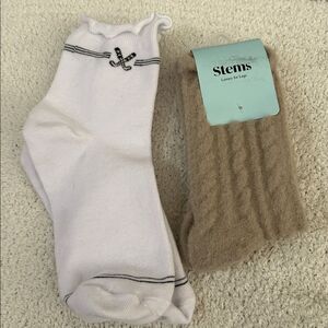STEMS bundle crew
Golf Lettuce Edge Ankle Socks - White
Winter plush cable grey